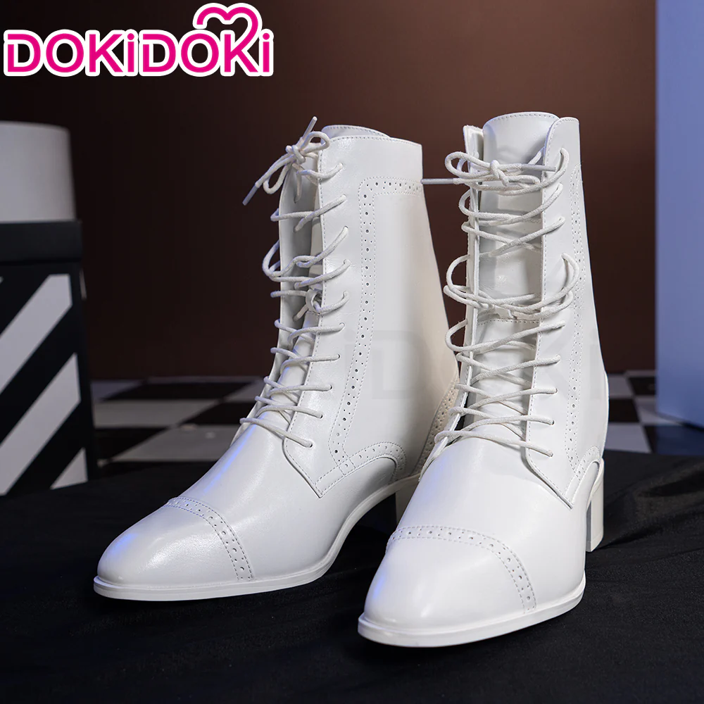 【Partially Ready For Ship】【15 CM】DokiDoki Height Increasing Shoes / Elevator Shoes Leather Boots White 15 CM