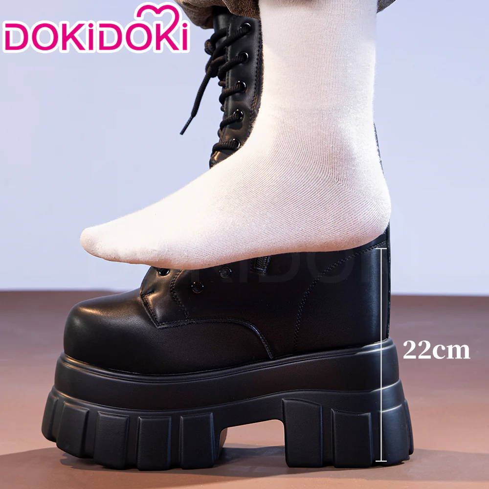【Partially Ready For Ship】【22CM】DokiDoki Height Increasing Shoes / Elevator Shoes Martin Boots Black Invisible Thick-Soled 22 CM Platform Shoes - Image 3
