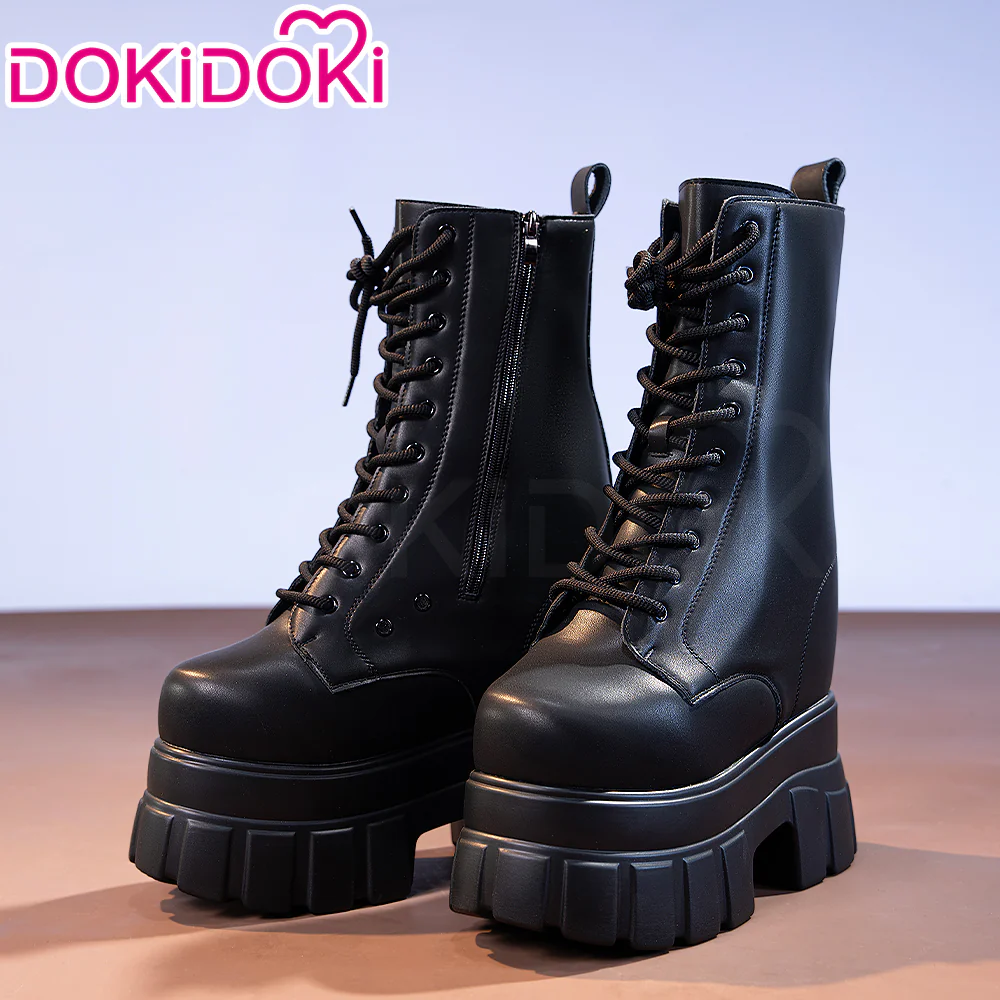 【Partially Ready For Ship】【22CM】DokiDoki Height Increasing Shoes / Elevator Shoes Martin Boots Black Invisible Thick-Soled 22 CM Platform Shoes - Image 4