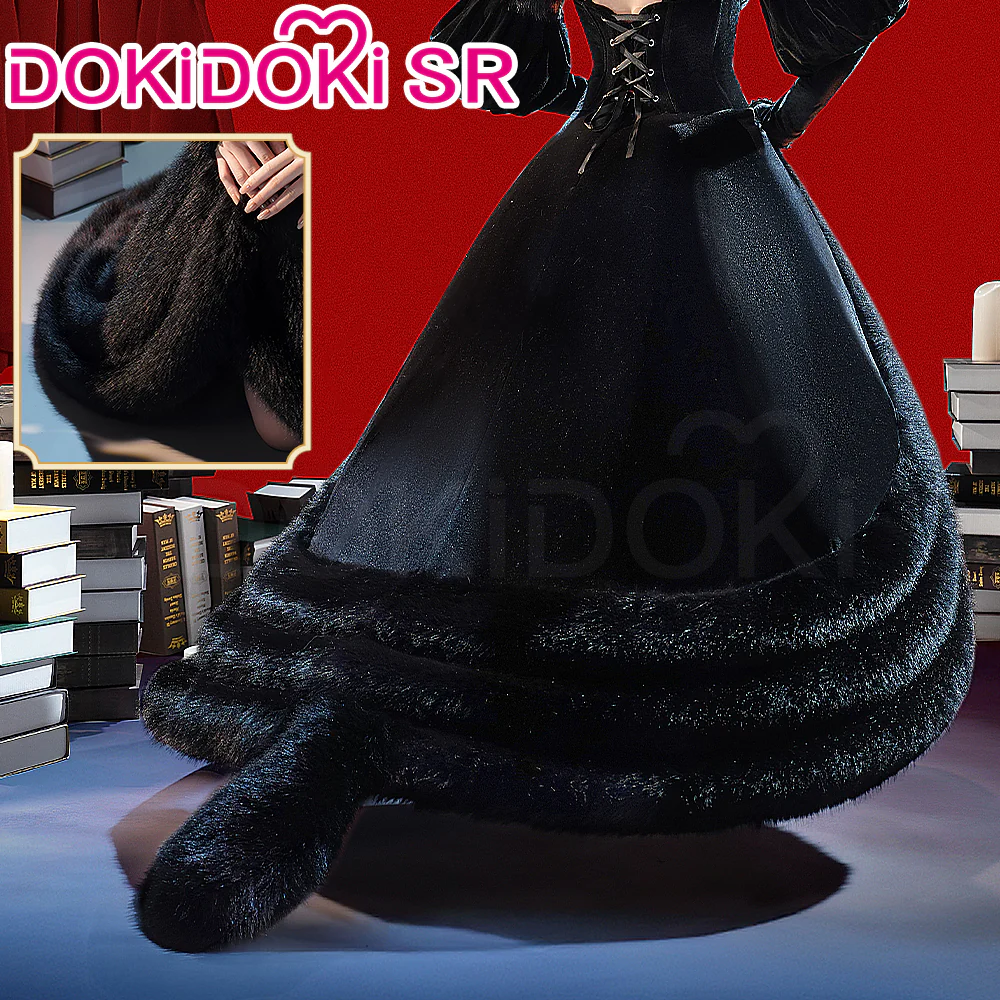 【Ready For Ship】DokiDoki-SR Anime Delicious in Dungeon Cosplay Marcille Donato Costume Dungeon Lord Black Dress - Image 2