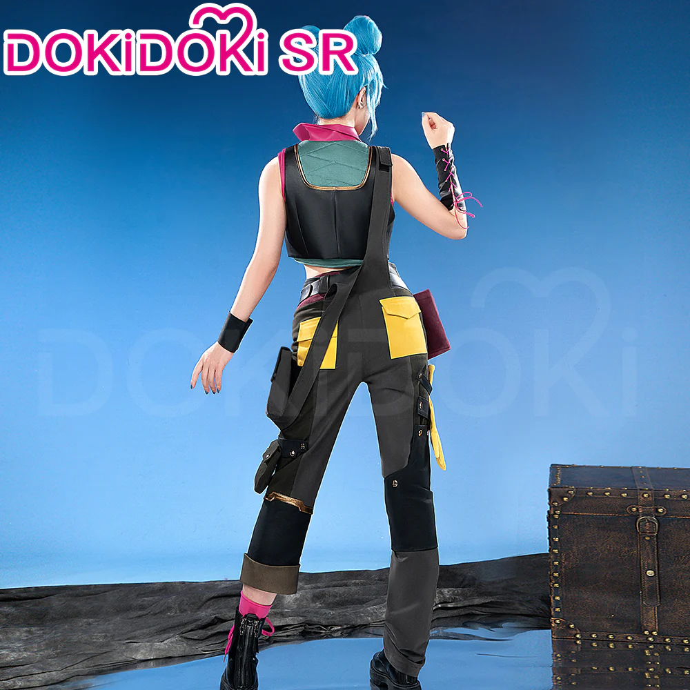 【Size S-3XL】【Ready For Ship】DokiDoki-SR Game Cosplay Jinxx Costume High Bun Powderr - Image 3