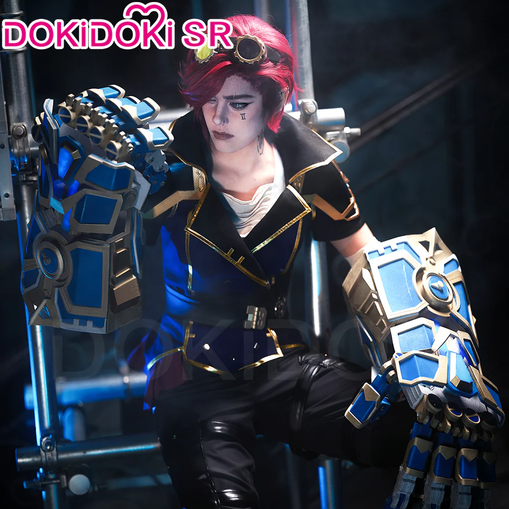 【Ready For Ship】【Size S-3XL】DokiDoki-SR Anime Game Cosplay Costume Female Uniform Blue Black - Image 4