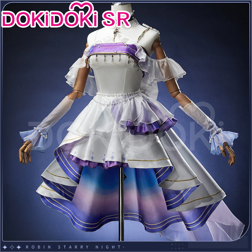 【Partially Ready For Ship】DokiDoki-SR Game Honkai: Star Rail Cosplay Robin Costume Starry Night Doujin Dress - Image 2