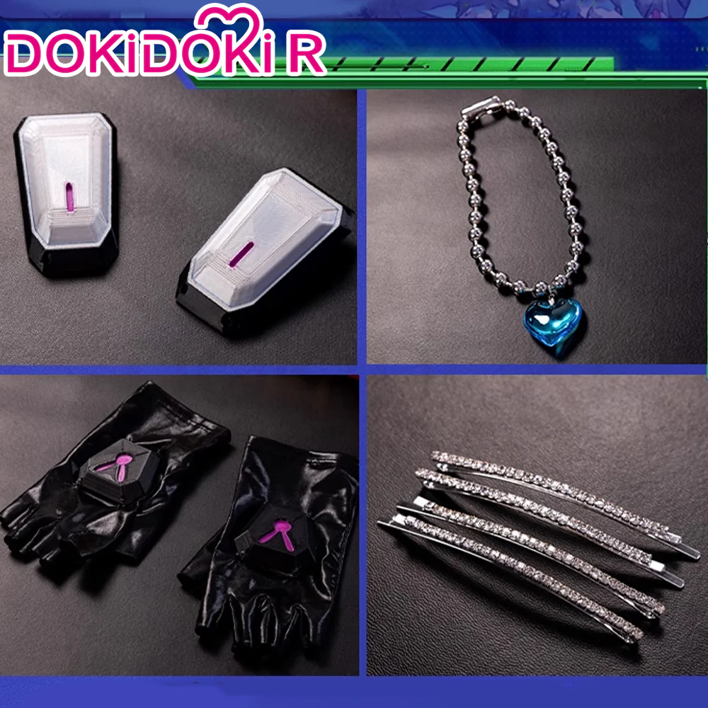 【In Stock】DokiDoki-R Game Cosplay Costume Blue Girl Group - Image 4
