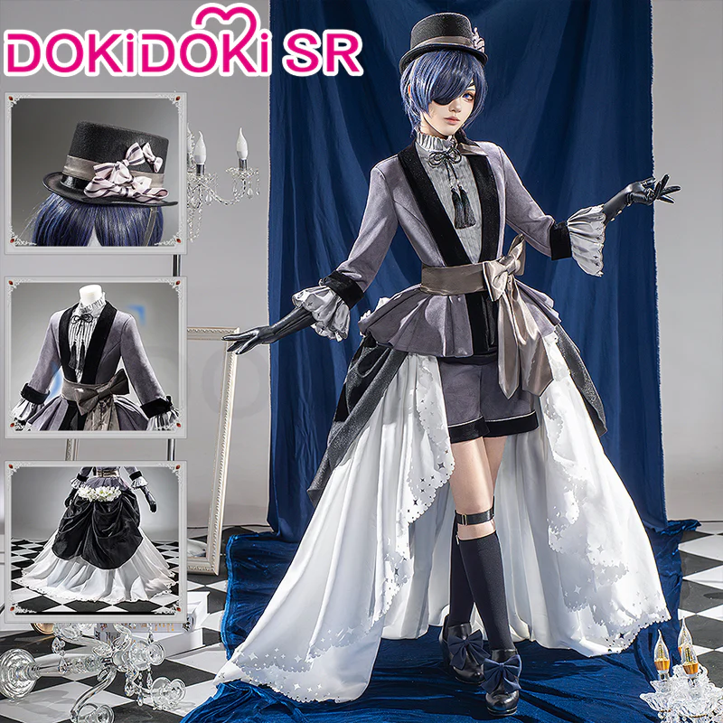 【Confirmed】$5 Deposit =10% OFF DokiDoki-SR Anime Cosplay Twin Version Black Lily Dress Outfit - Image 3