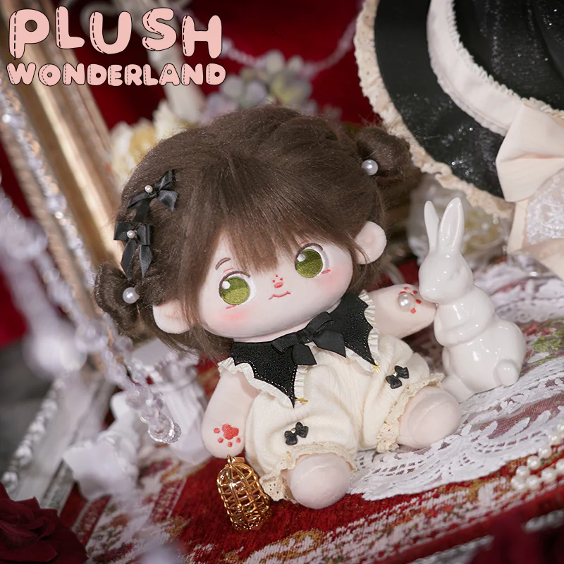 【Consignment Sales】PLUSH WONDERLAND Tiramisu Witch Black White Cotton Doll Plush Clothes 20 CM