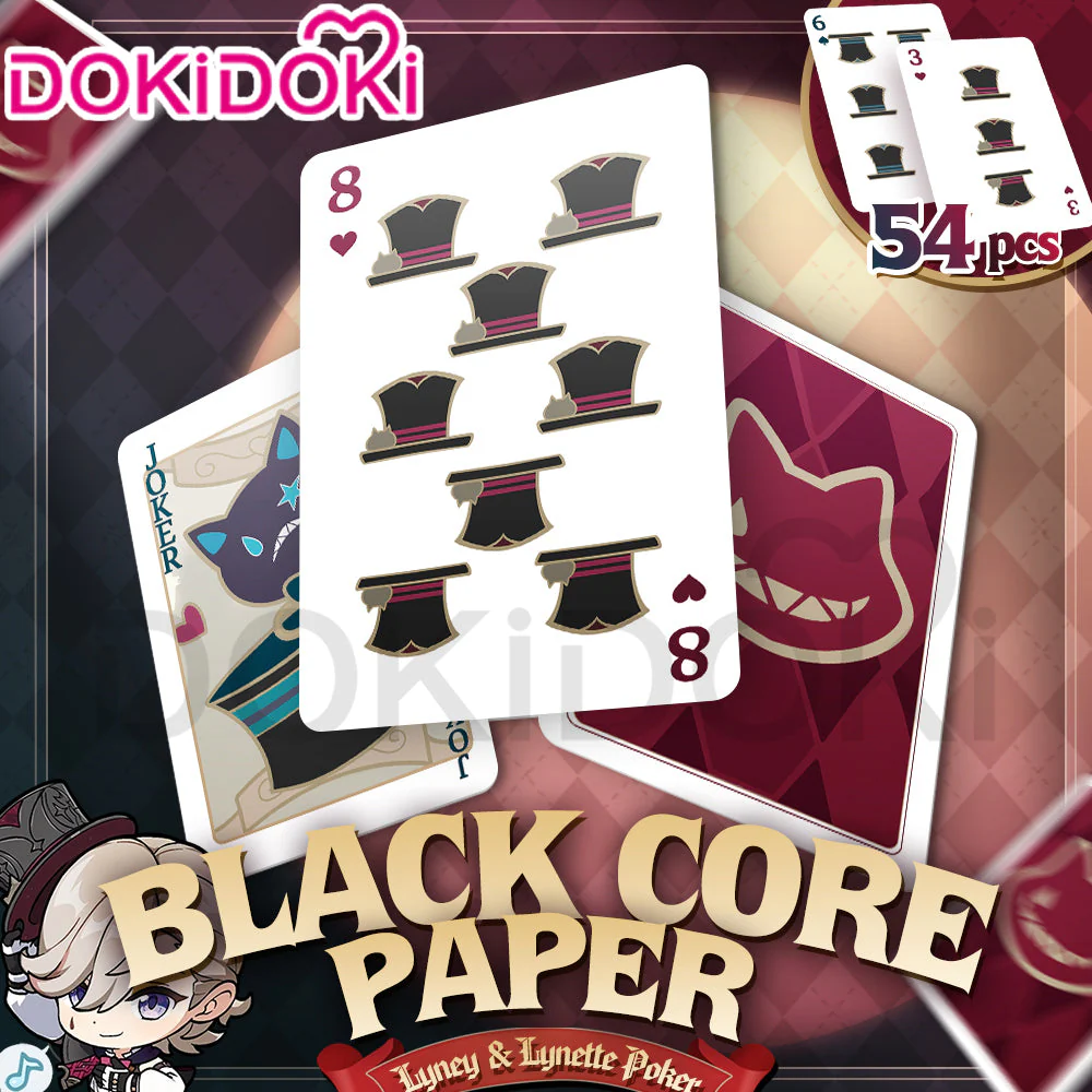【US/EU LOCAL SHIPPING 】【Upgrade Version】DokiDoki Game Genshin Impact Cosplay Lyney Poker Props / Wig  Fontaine - Image 3