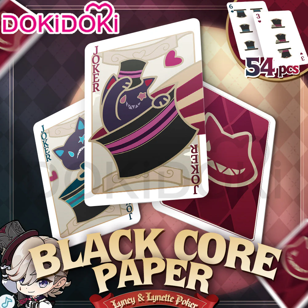 【US/EU LOCAL SHIPPING 】【Upgrade Version】DokiDoki Game Genshin Impact Cosplay Lyney Poker Props / Wig  Fontaine - Image 4