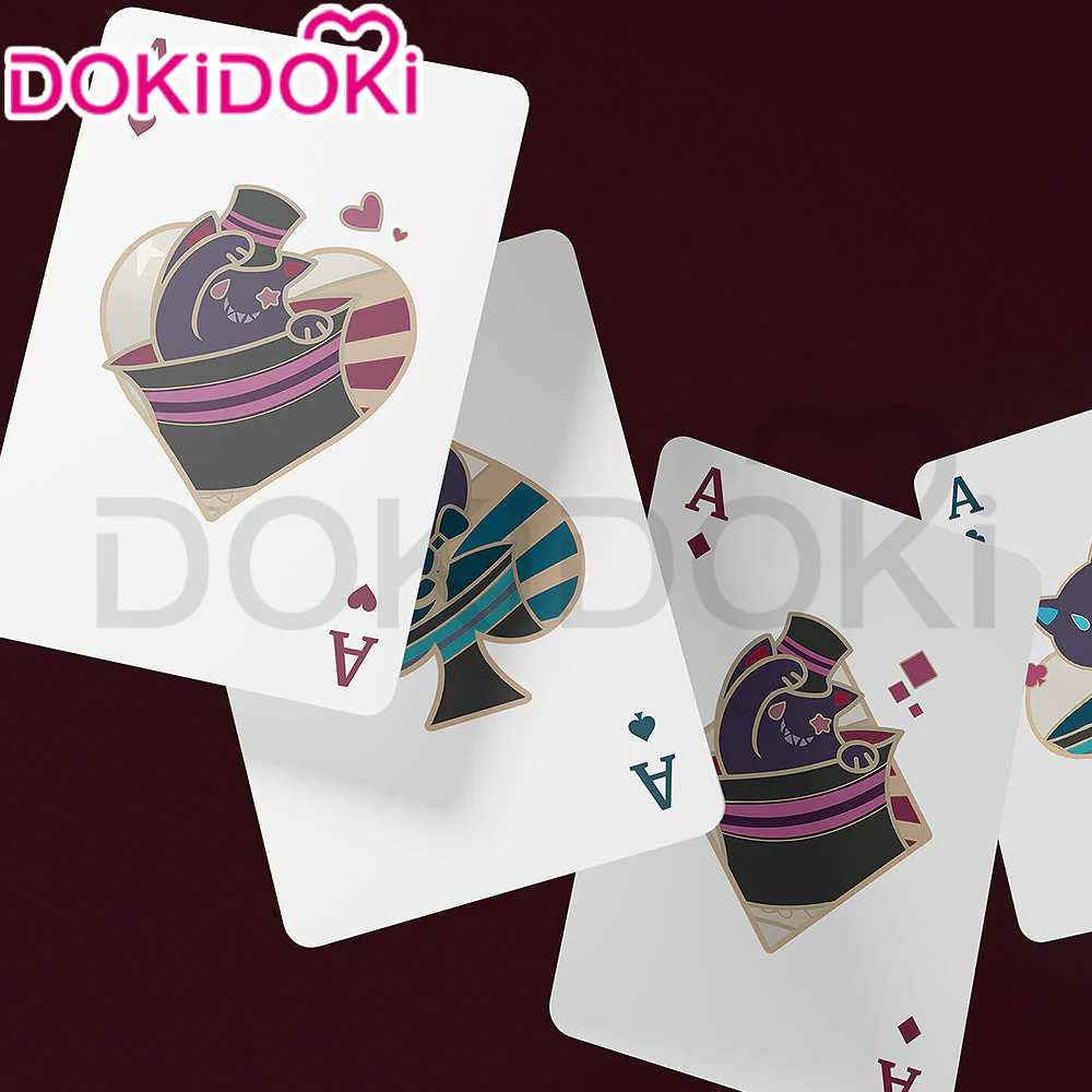 【US/EU LOCAL SHIPPING 】【Upgrade Version】DokiDoki Game Genshin Impact Cosplay Lyney Poker Props / Wig  Fontaine - Image 6