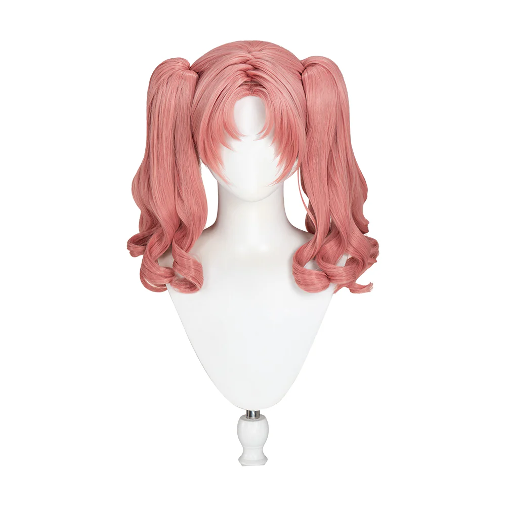DokiDoki Anime A Certain Scientific Railgun Cosplay Shirai Kuroko Wig Long Curly Brown Hair Twin Ponytails - Image 5