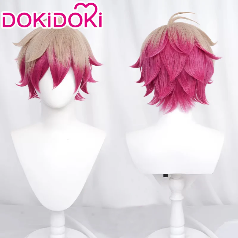 DokiDoki Anime Cosplay Wig Flaxen Red Short Hair