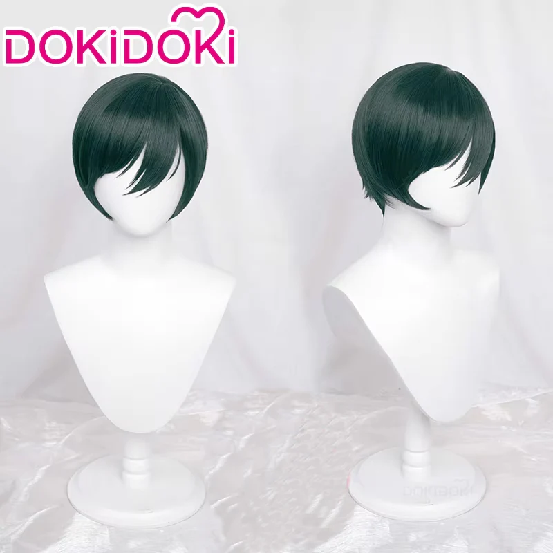 【Ready For Ship】DokiDoki Anime Cosplay Cosplay Wig Men Black Short Green