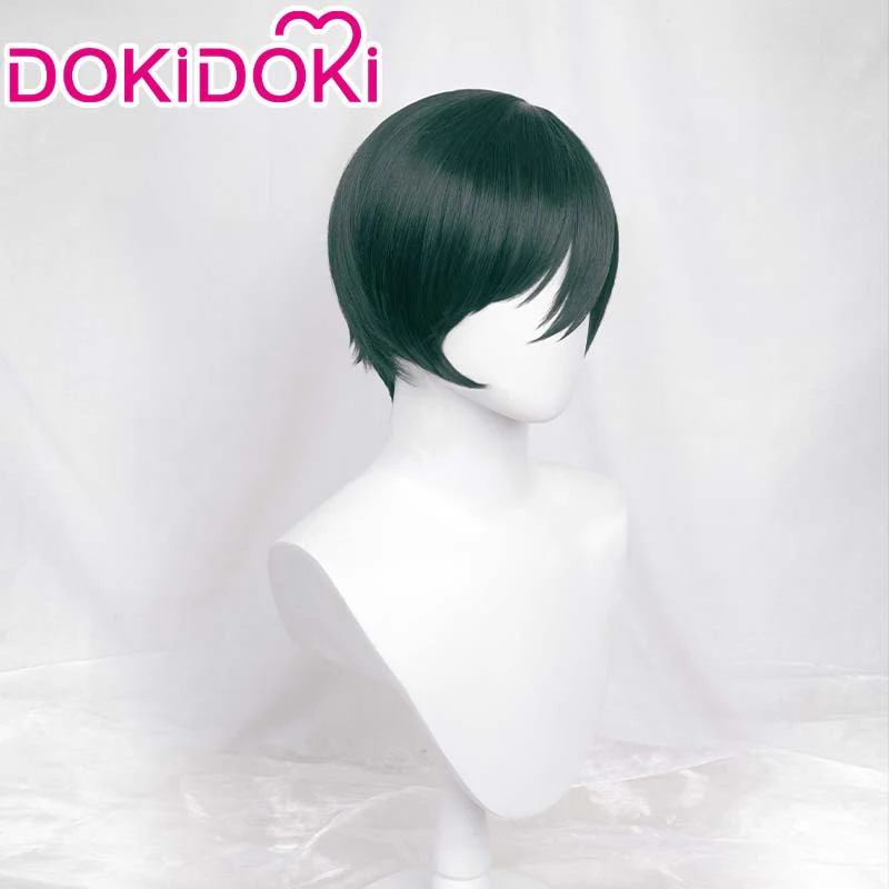 【Ready For Ship】DokiDoki Anime Cosplay Cosplay Wig Men Black Short Green - Image 3