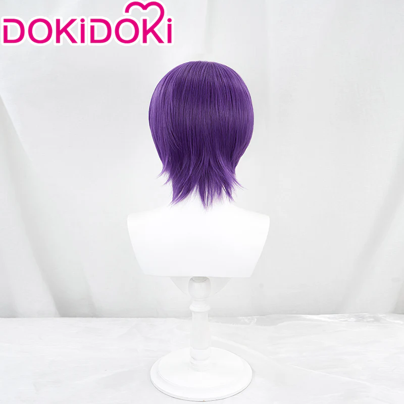 【 Ready For Ship】DokiDoki Anime Cosplay Reeo Mikaage Wig Short Straight Purple Hair - Image 3