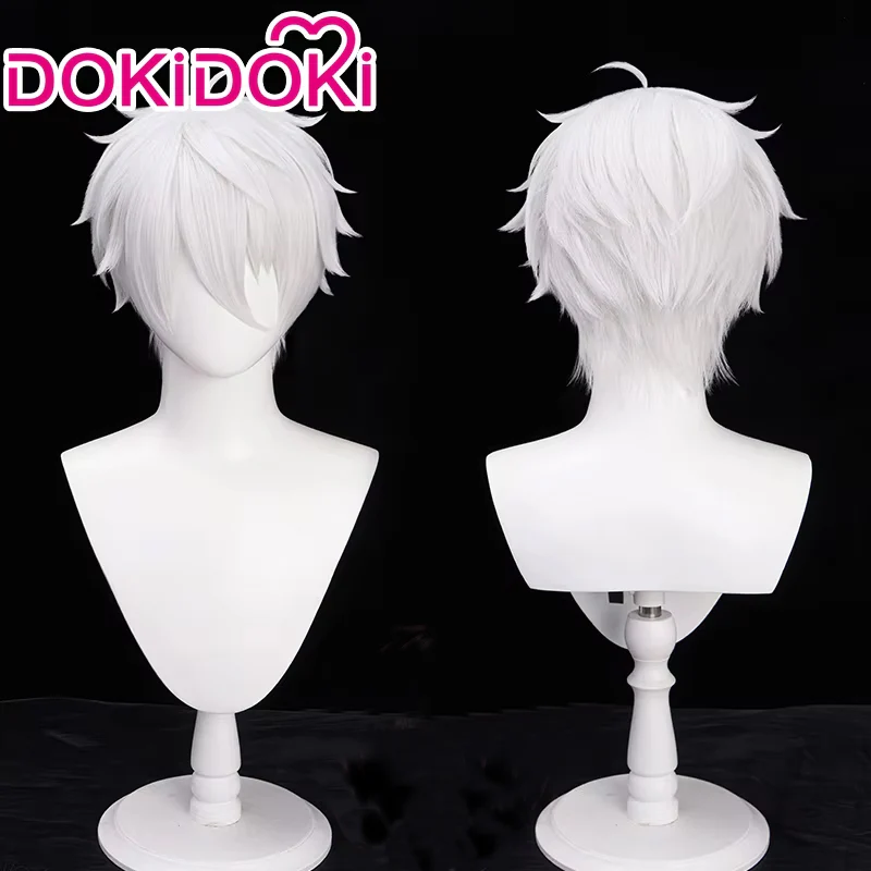 DokiDoki Anime Cosplay Wig Short Straight White Hair