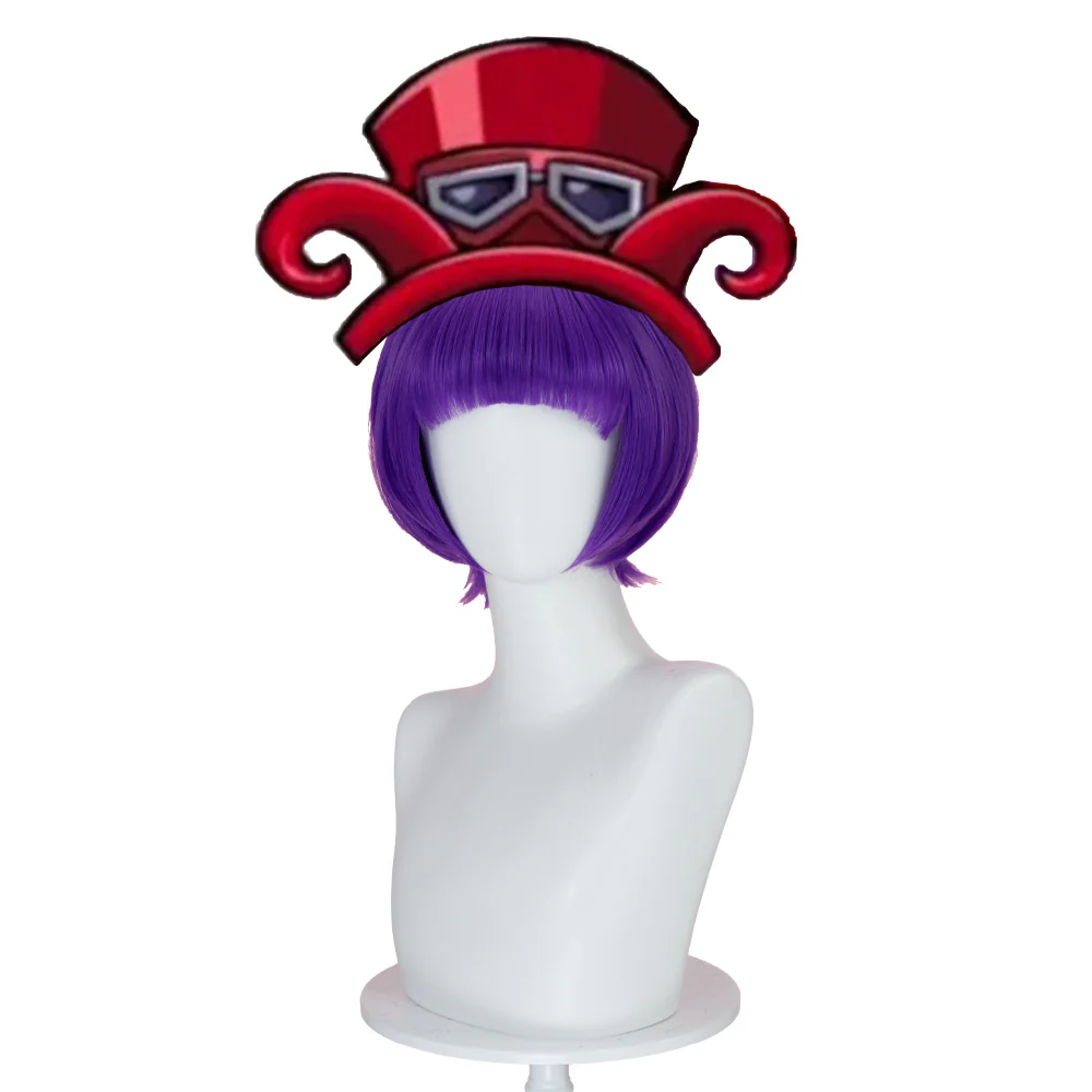 【Ready For Ship】DokiDoki Anime Cosaply Wig Women Short Purple Straight Hair - Image 2