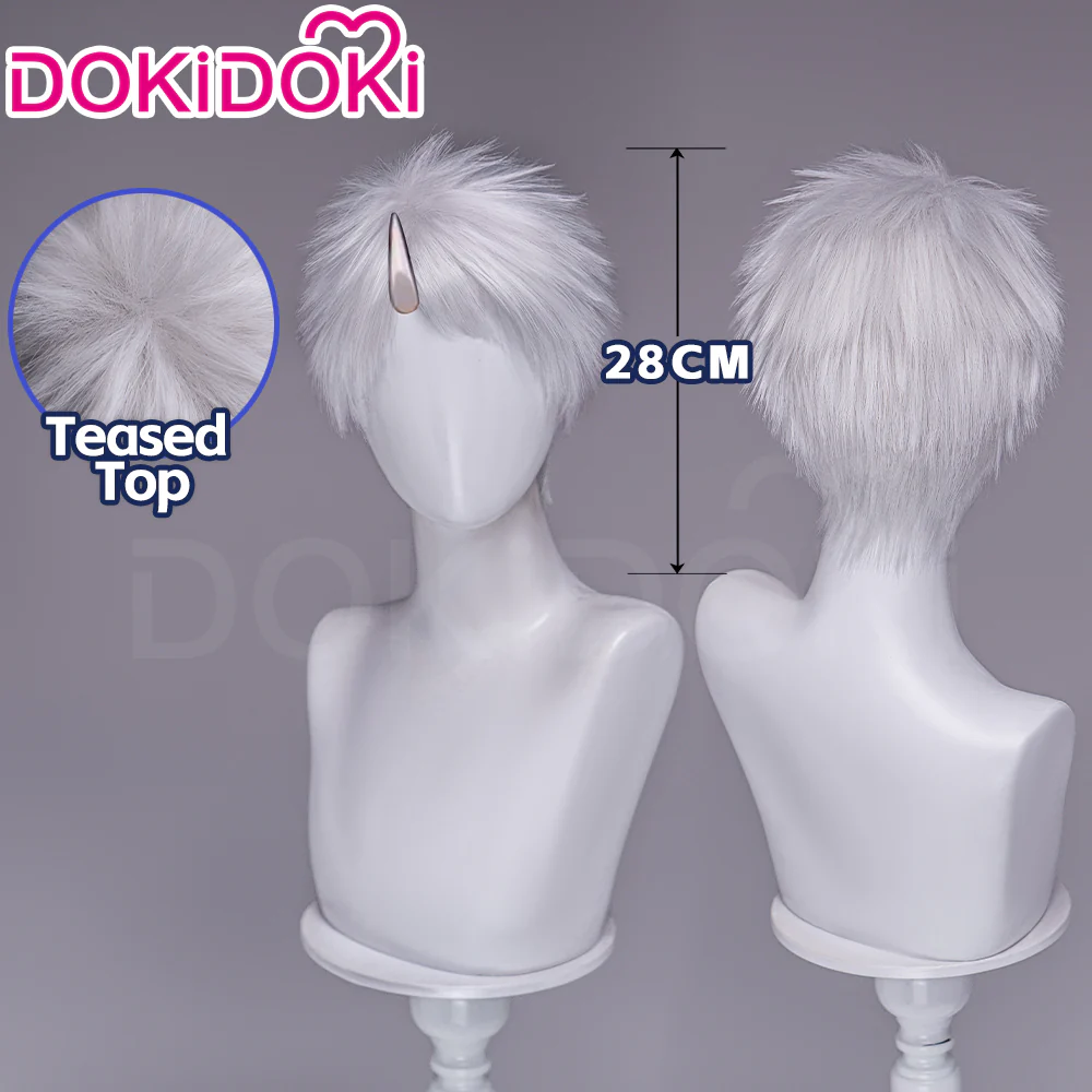 DokiDoki Anime Cosmic Princess Kaguya! Cosplay Komazawa Rai Wig Short Silver Hair