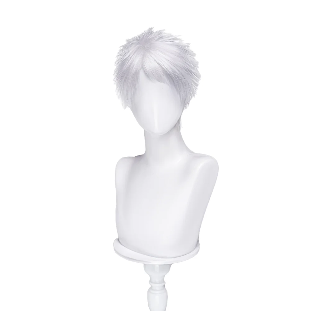 DokiDoki Anime Cosmic Princess Kaguya! Cosplay Komazawa Rai Wig Short Silver Hair - Image 5