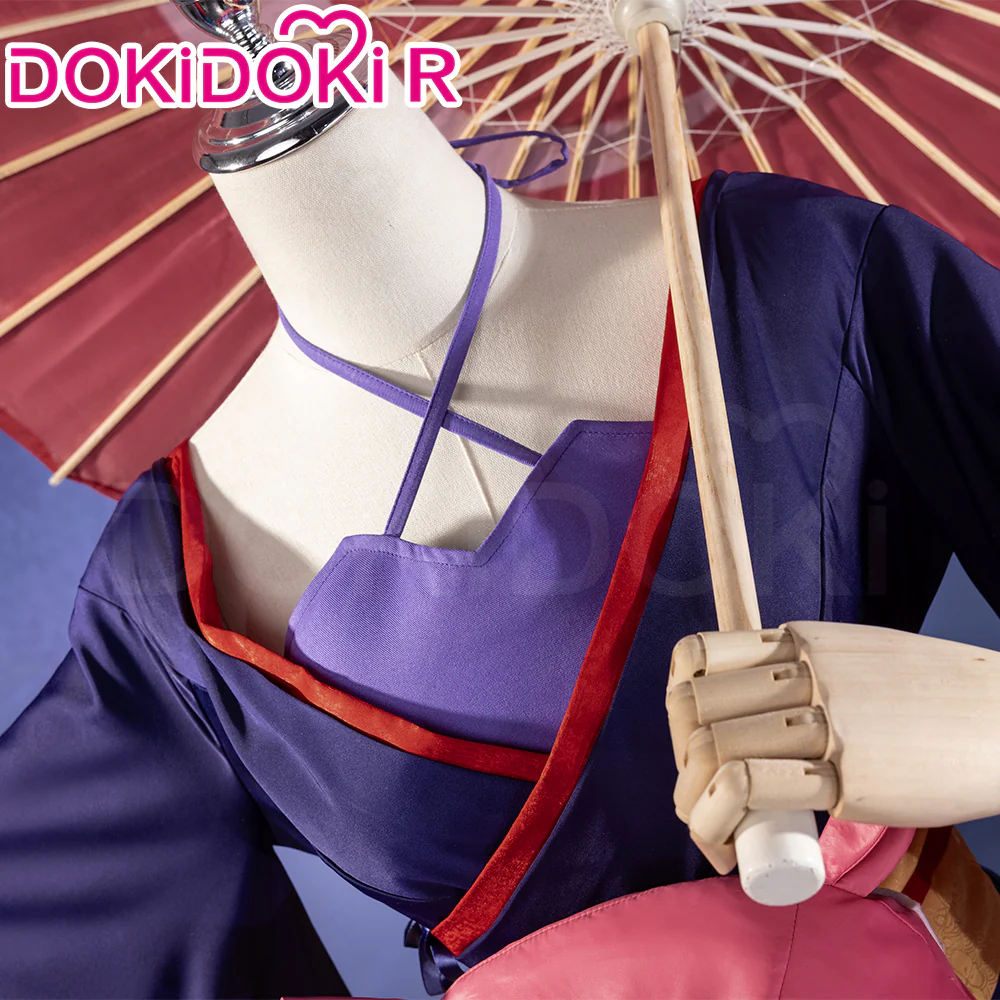 DokiDoki-R Anime Cosmic Princess Kaguya! Cosplay Runami Yachiyo Costume / Umbrella / Octopus Plush - Image 3