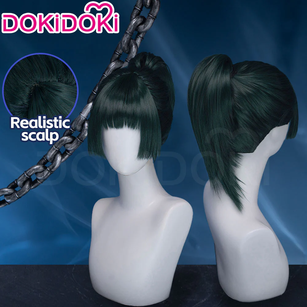 【Partially Ready For Ship】Dokidoki Anime Cosplay Wig Women Halloween Green Wig / Short Hair - Image 3