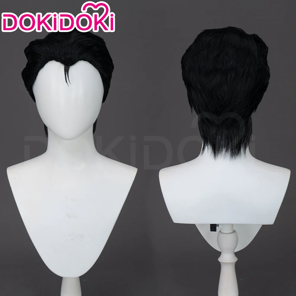 【Ready For Ship】DokiDoki Anime Cosplay Men Moori Koggoro Wig Short Black Hair Slick Back