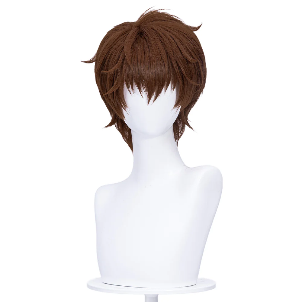 【Ready For Ship】DokiDoki Anime Cosplay Men Wig Short Brown Hair - Image 2