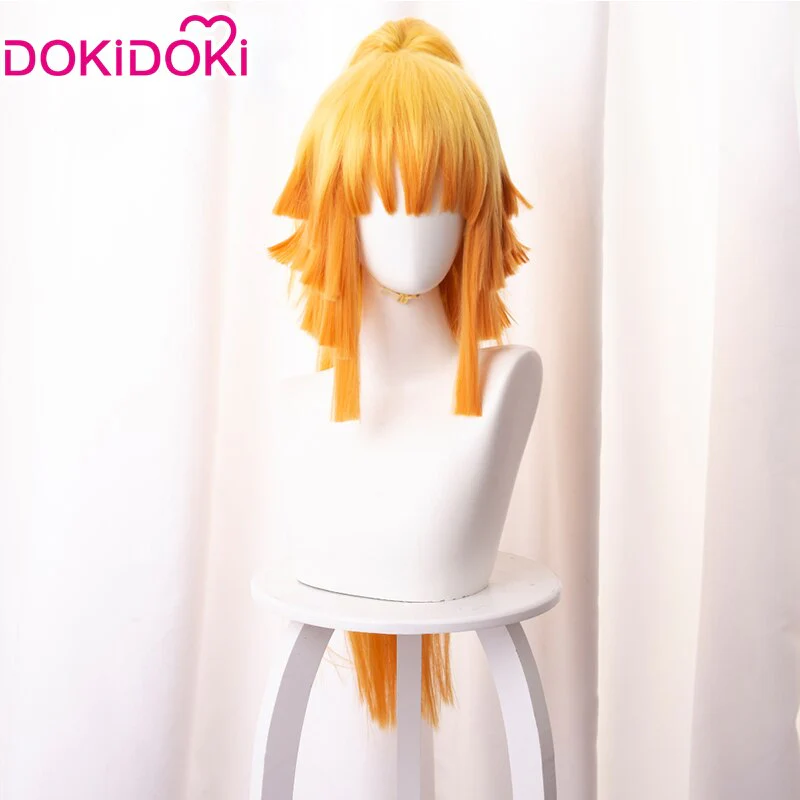 Dokidoki Anime Cosplay Wig Halloween Long Orange Wig