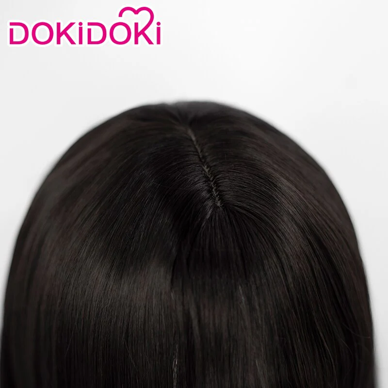 DokiDoki Anime Cosplay Wig Kakegurui Jabami Yumeko Wig Women Long Straight Black Hair Halloween - Image 5