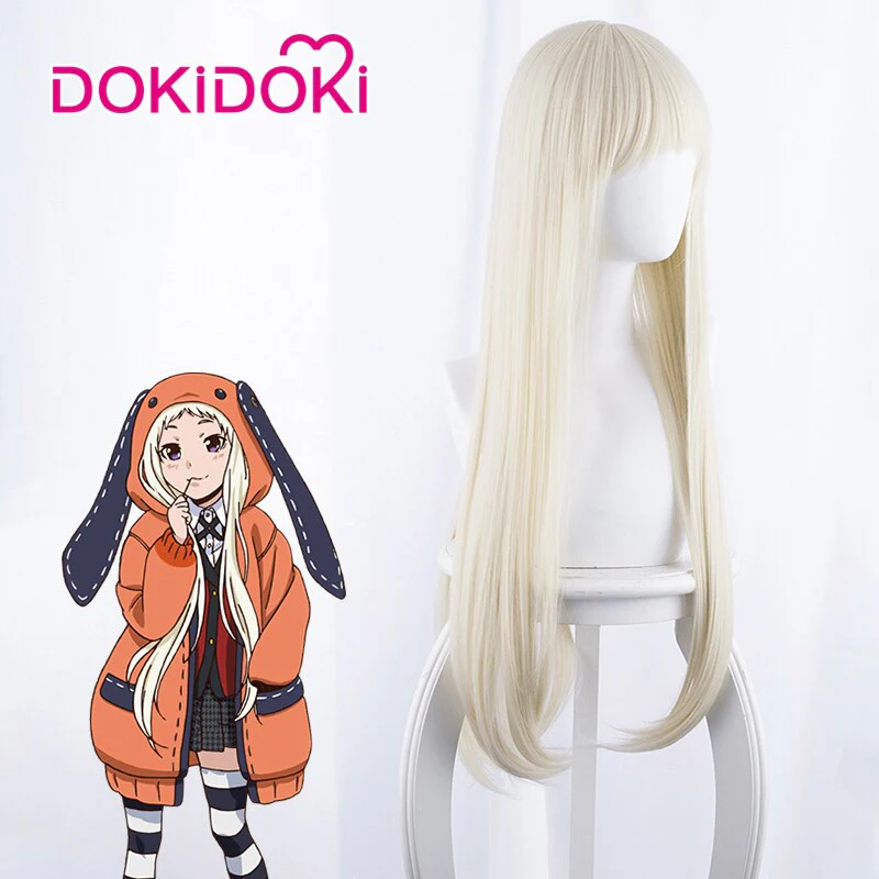 【In Stock】DokiDoki Anime Cosplay Wig Gloden Heat Resistant Hair Kakegurui Cosplay Wig Halloween - Image 5