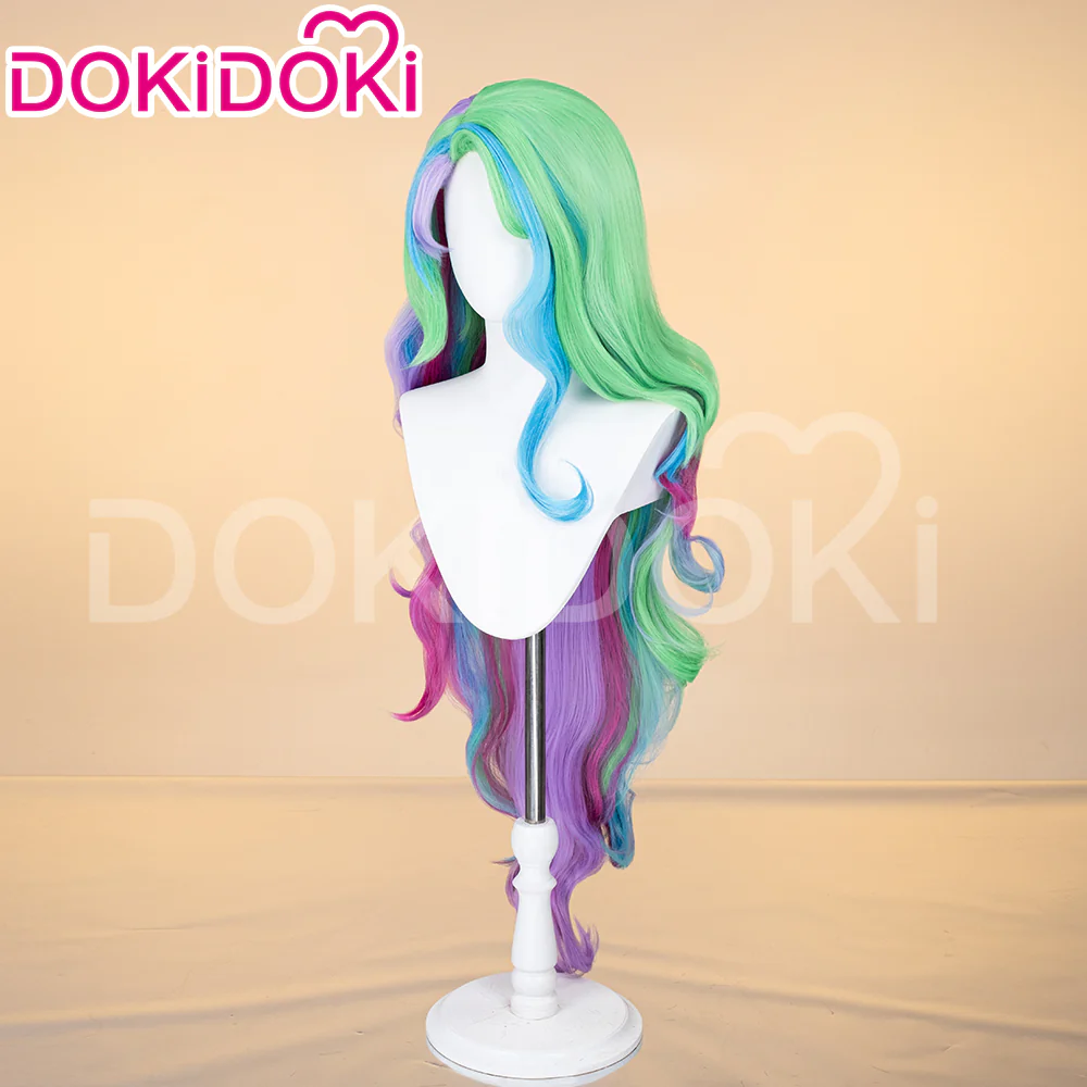 DokiDoki Anime Cosplay Wig Long Colored Curly Princess Women Hair - Image 2
