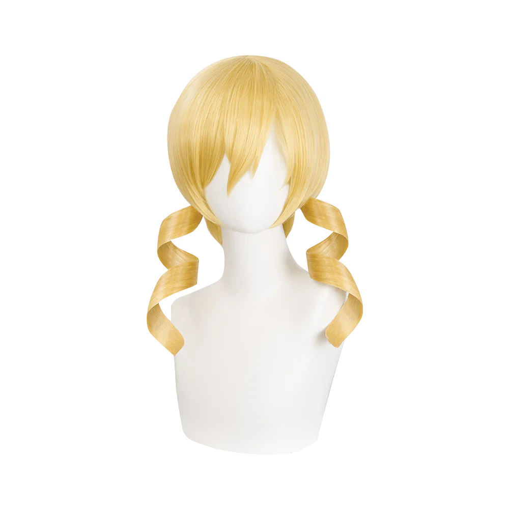 【Ready For Ship】DokiDoki Anime Cosplay Wig Long Curly Yellow Styled Headwear - Image 5