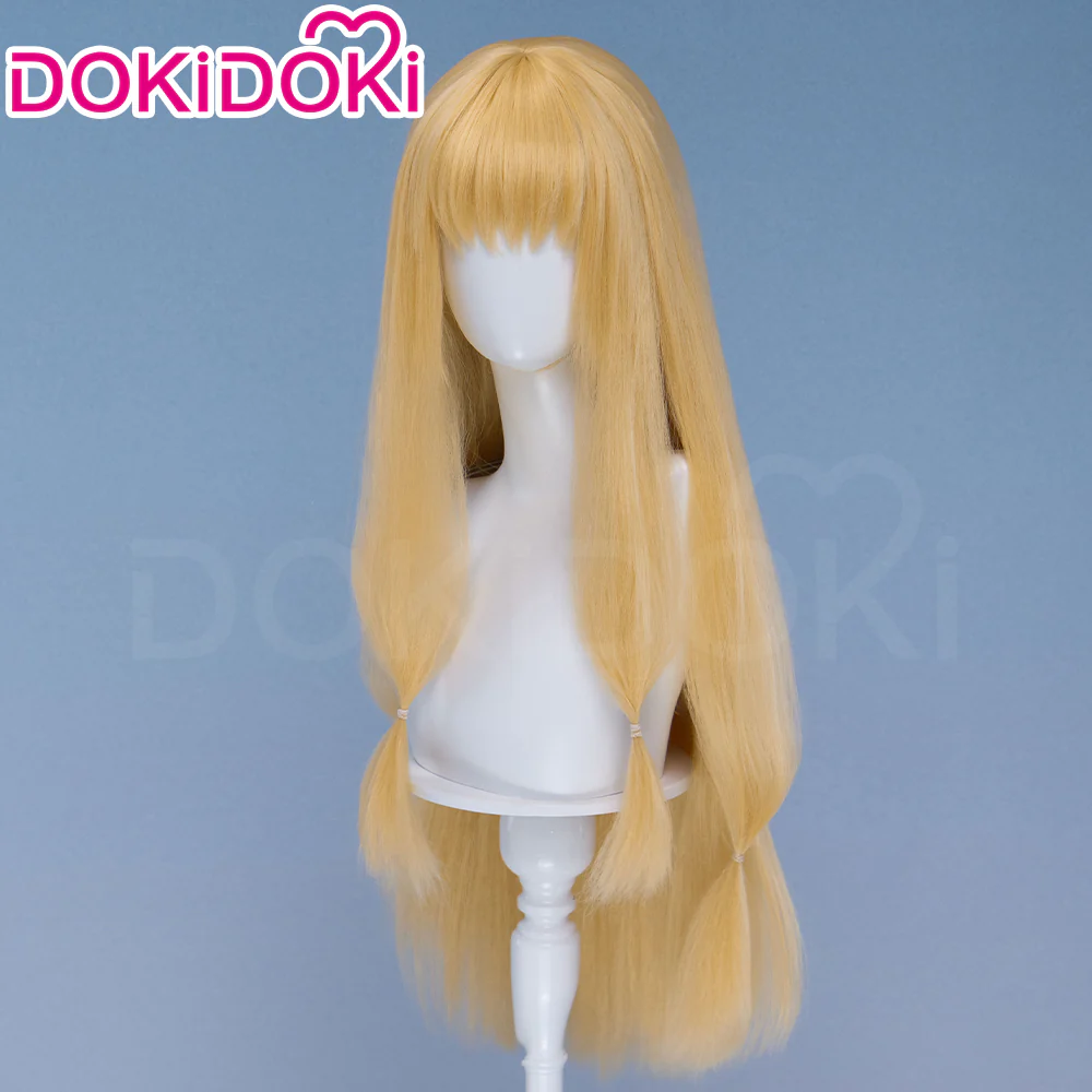 DokiDoki Anime Cosplay Wig Long Straight Gold Hair - Image 2