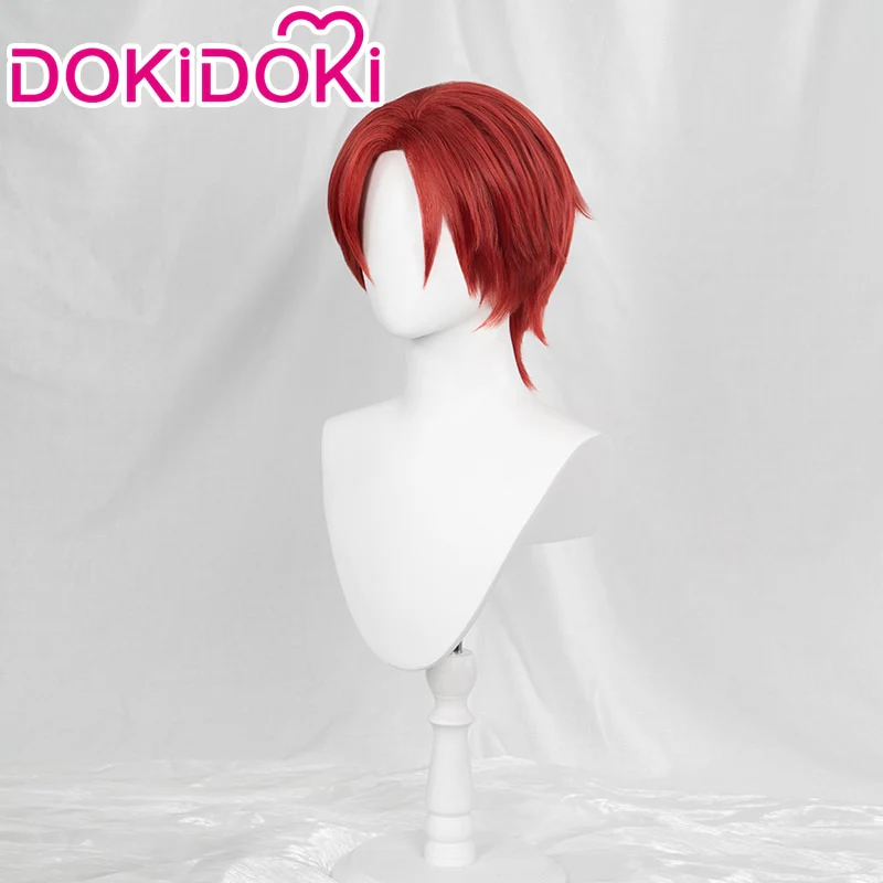 【Ready For Ship】DokiDoki Anime Cosplay Wig Men Red Short Wig