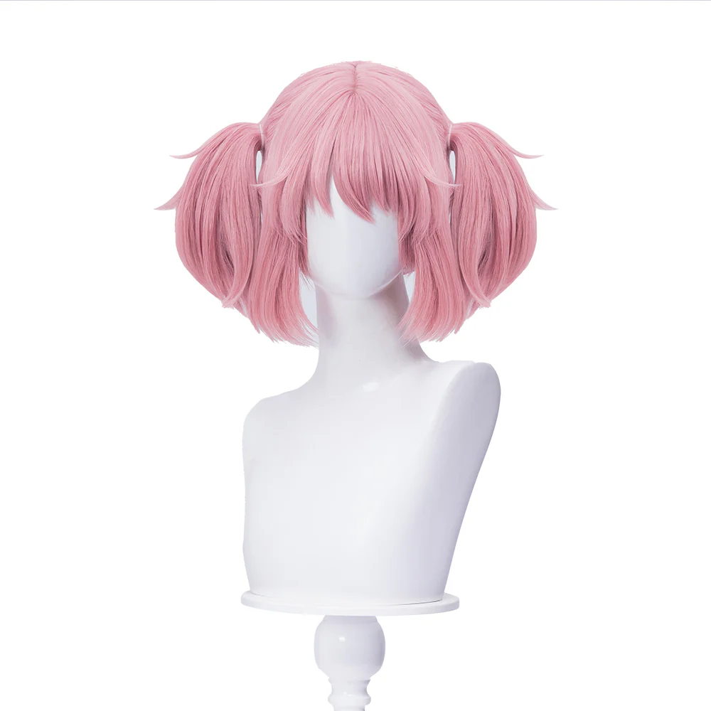 DokiDoki Anime Cosplay Wig Pink Straight Hair / Headwear Cute Halloween - Image 10