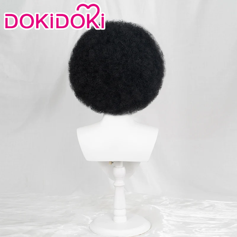 DokiDoki Anime Cosplay Wig Short Black Afro - Image 2