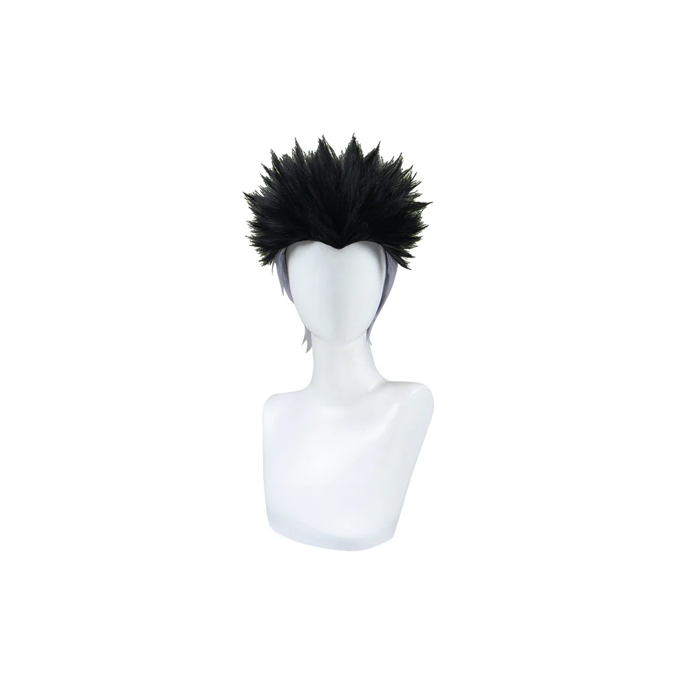 【Ready For Ship】DokiDoki Anime Cosplay Wig Short Straight Black Grey Hair - Image 5