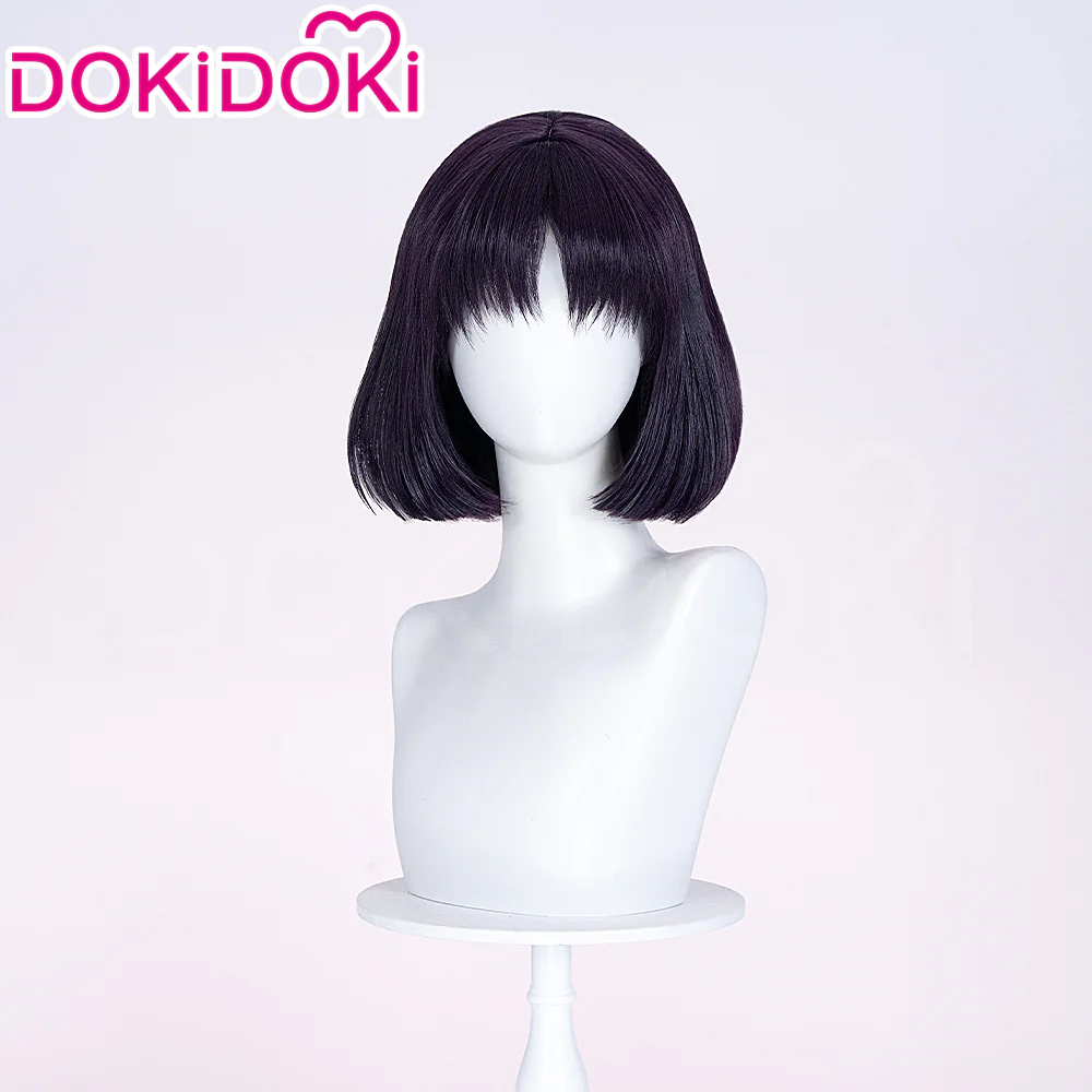 【Ready For Ship】DokiDoki Anime Cosplay Wig Short Straight Black Hair - Image 4