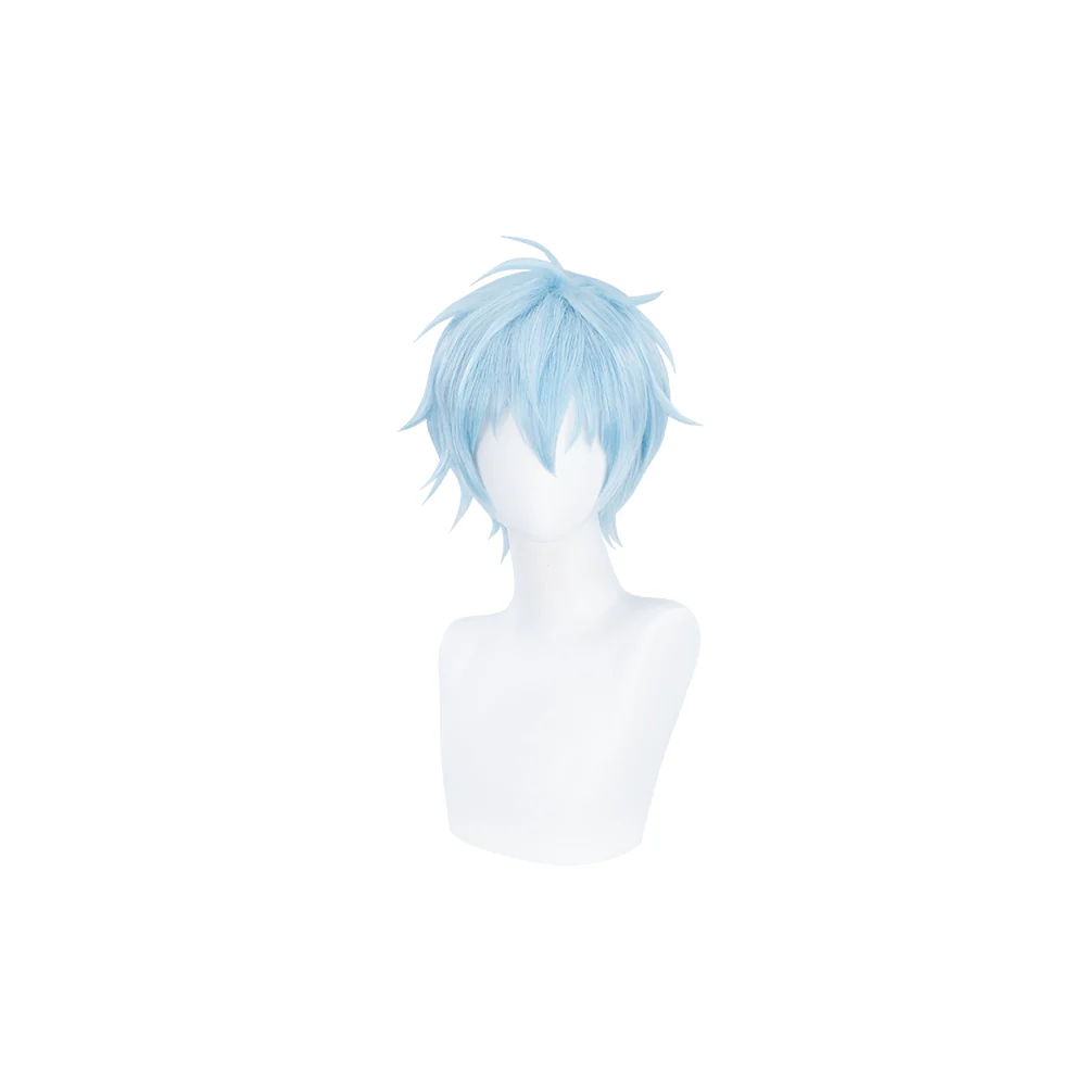 【Ready For Ship】DokiDoki Anime Cosplay Wig Short Straight Blue Hair - Image 5