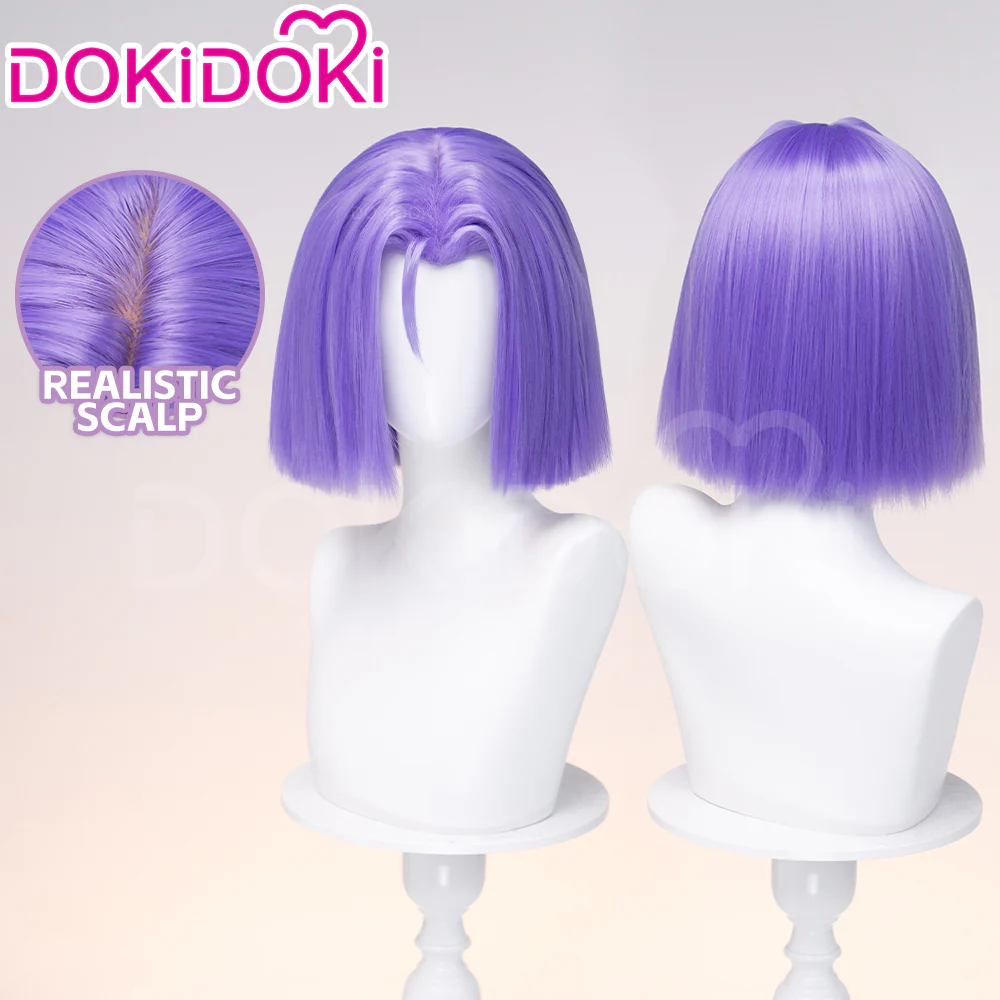 【Ready For Ship】DokiDoki Anime Cosplay Wig Short Straight Purple Hair
