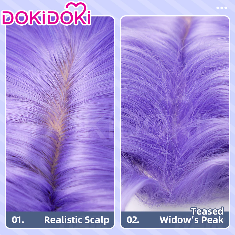 【Ready For Ship】DokiDoki Anime Cosplay Wig Short Straight Purple Hair - Image 4