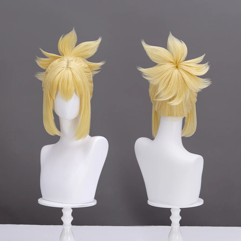 【Ready For Ship】DokiDoki Anime Cosplay Wig Short Yellow Wig - Image 2