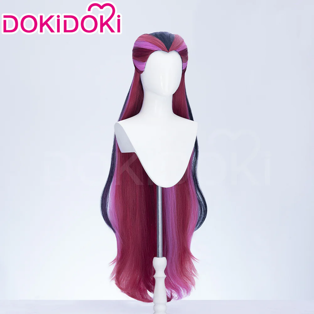 【Ready For Ship】DokiDoki Anime Cosplay Women Wig Long Curly Purple Pink Red Black Hair - Image 3