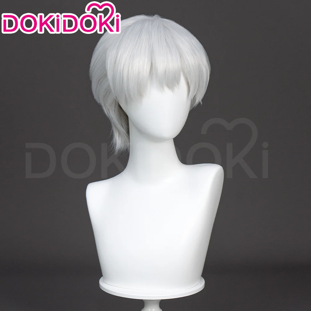 【Ready For Ship】DokiDoki Anime  Cosplay  Wig Short Straight Silver Hair - Image 2