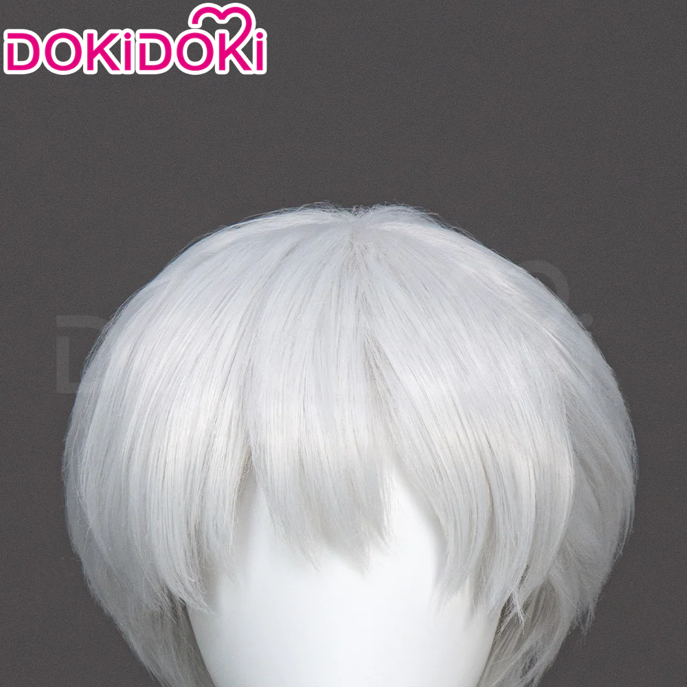 【Ready For Ship】DokiDoki Anime  Cosplay  Wig Short Straight Silver Hair - Image 4