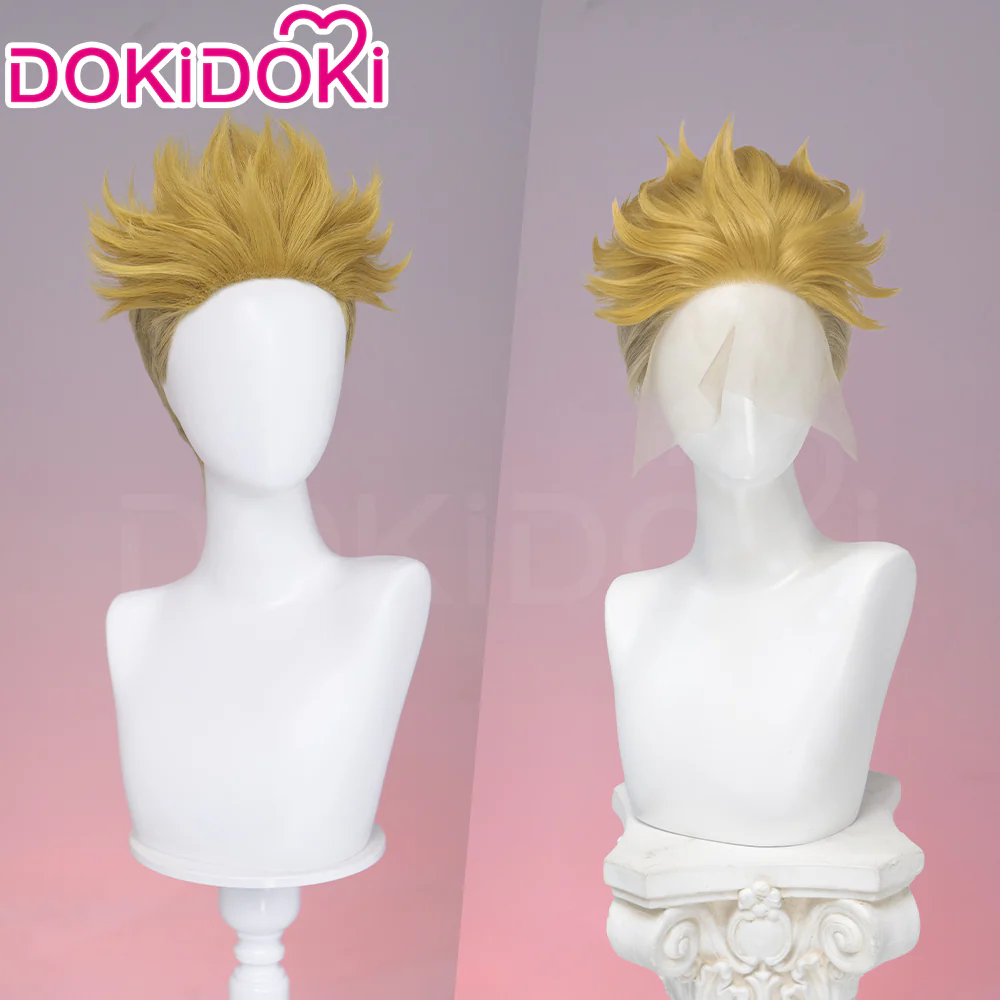 DokiDoki Anime GACHIAKUTA Cosplay Enjin Wig / Mask Short Spiky Blonde Hair - Image 2