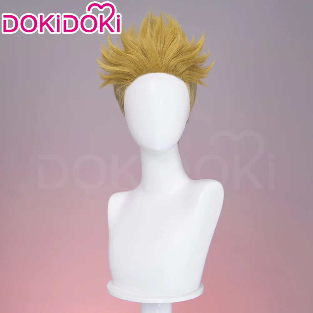 DokiDoki Anime GACHIAKUTA Cosplay Enjin Wig / Mask Short Spiky Blonde Hair - Image 4