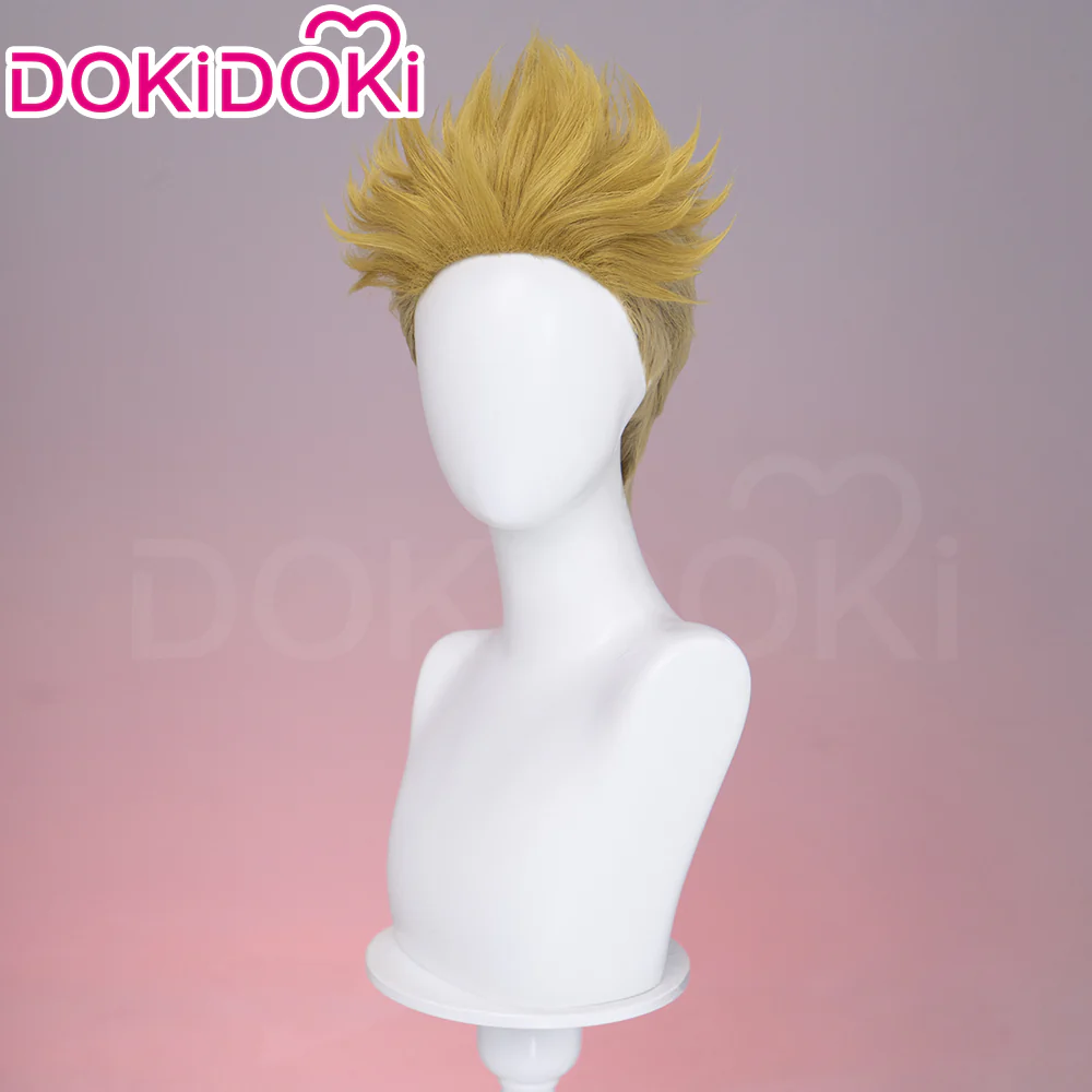 DokiDoki Anime GACHIAKUTA Cosplay Enjin Wig / Mask Short Spiky Blonde Hair - Image 5