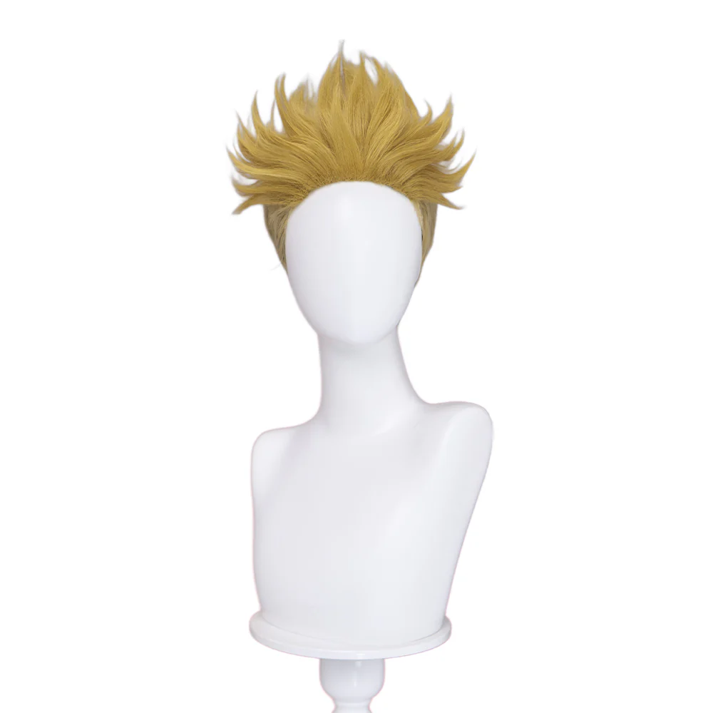 DokiDoki Anime GACHIAKUTA Cosplay Enjin Wig / Mask Short Spiky Blonde Hair - Image 7
