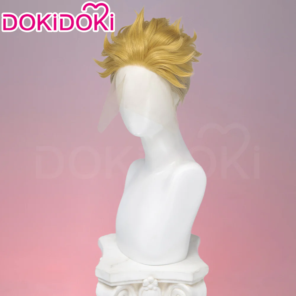DokiDoki Anime GACHIAKUTA Cosplay Enjin Wig / Mask Short Spiky Blonde Hair - Image 9