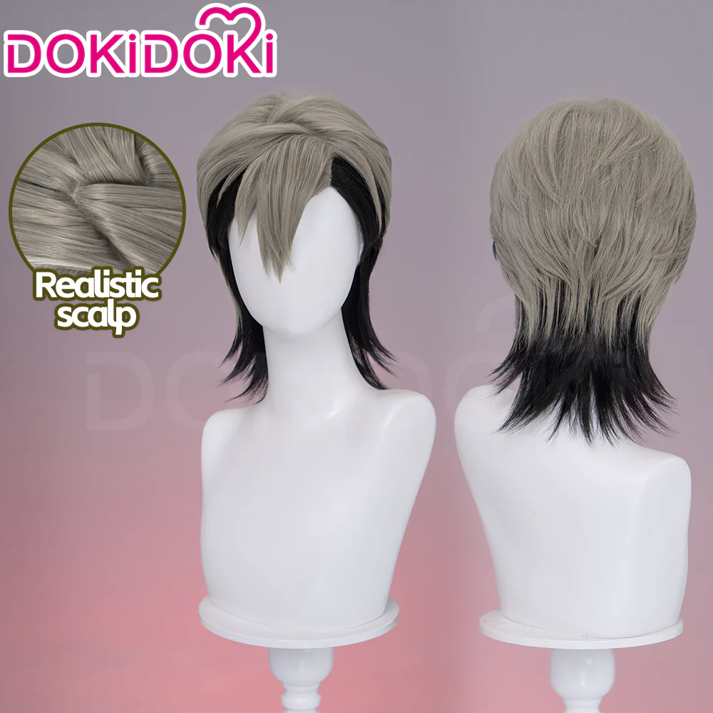 【Partially Ready For Ship】【Front Lace】DokiDoki Anime GACHIAKUTA Cosplay Zanka Nijiku Wig / Mask Short Dark Brown Black Hair Mullet - Image 11